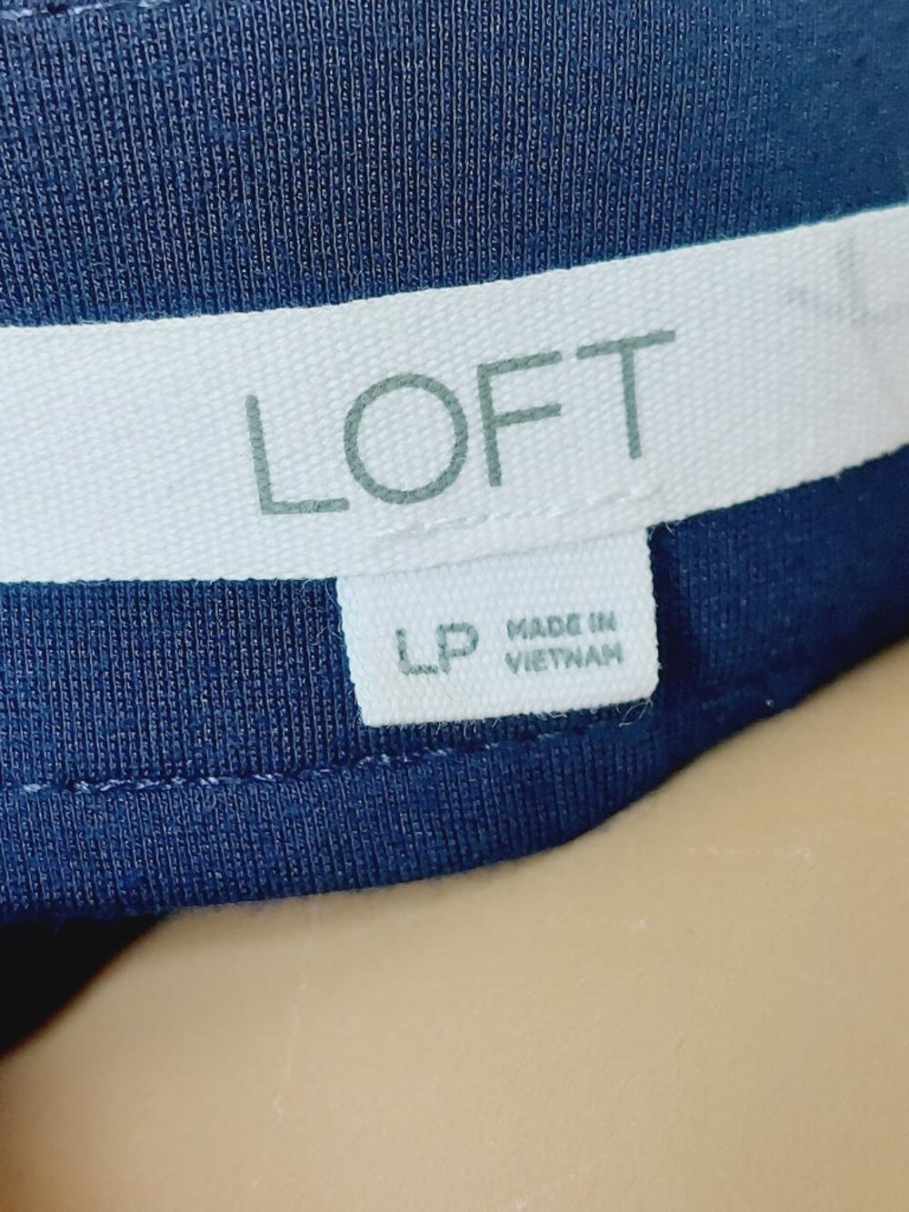 Loft Women's Indigo Blue Waistband Pleated Pull On Wide-Leg Pants Size LP - Picture 6 of 7
